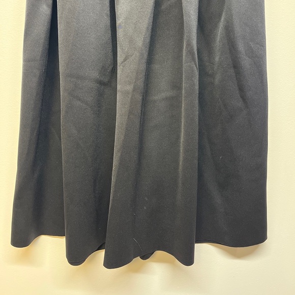 ASOS Black Pleated Knee Length Midi Skirt US Size 2 Back Zip Closure - Picture 5 of 11